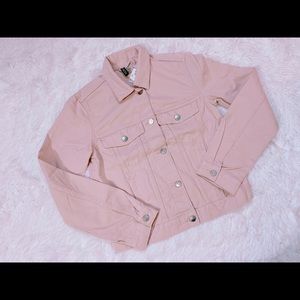NWT- H&M Light Pink Denim Jean Jacket